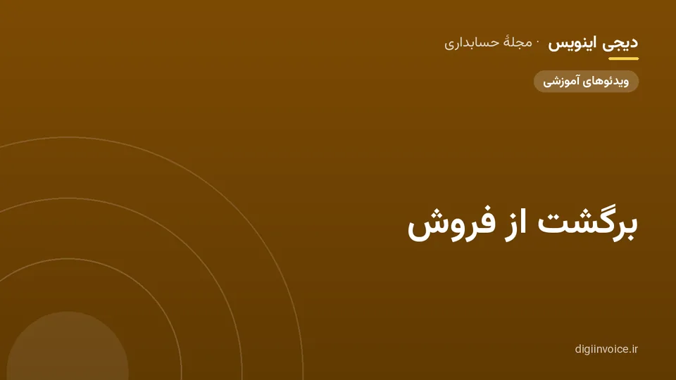 کاور مقالهٔ «برگشت از فروش» — مجلهٔ حسابداری دیجی اینویس