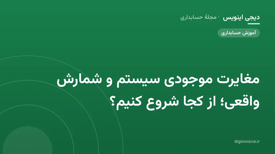 کاور موقت برندشده برای نوشتهٔ «مغایرت موجودی سیستم و شمارش واقعی؛ از کجا شروع کنیم؟»