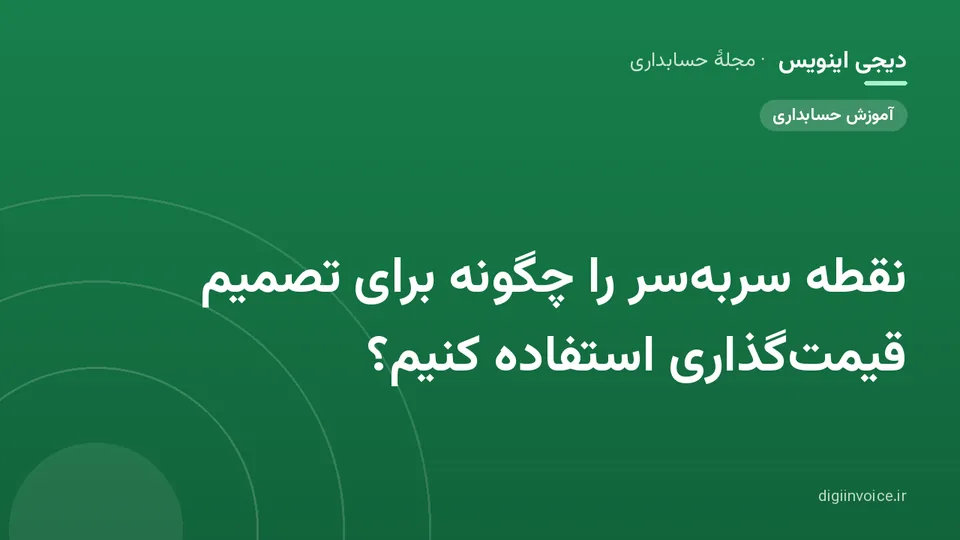کاور موقت برندشده برای نوشتهٔ «نقطه سربه‌سر را چگونه برای تصمیم قیمت‌گذاری استفاده کنیم؟»